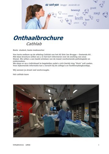 Onthaalbrochure Cathlab - AZ Sint-Jan Brugge