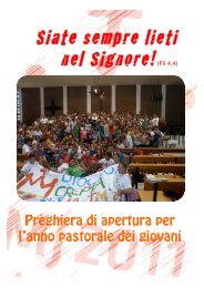 Preghiera per l'apertura dell'anno pastorale - UPG Crema