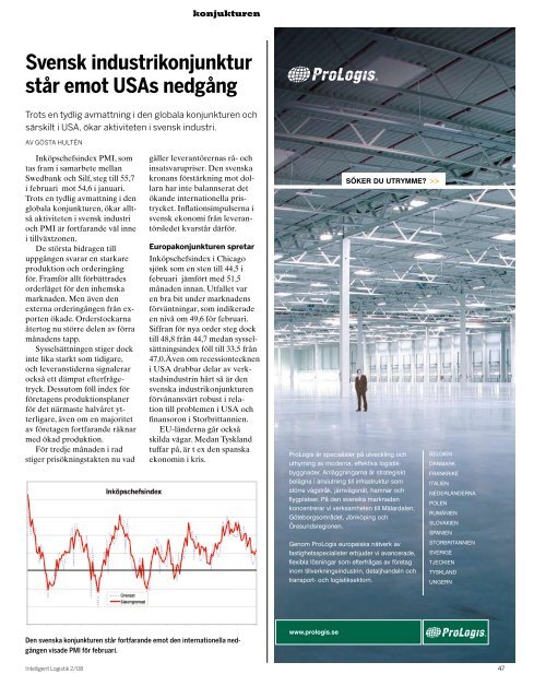 Tema: Svenska logistiklÃ¤gen - Intelligent Logistik