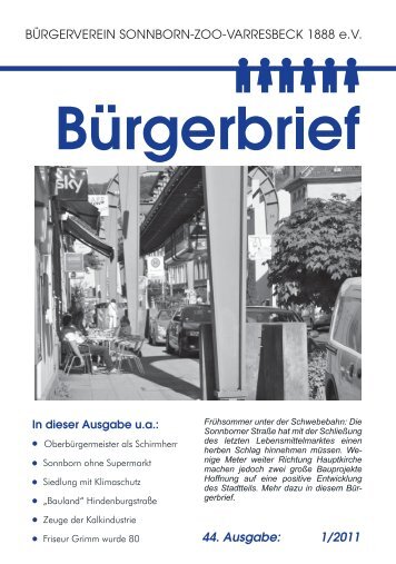 44. Ausgabe 1/2011 - Bürgerverein Sonnborn-Zoo-Varresbeck 1888 ...