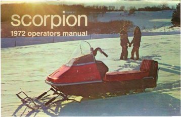 72 Scorpion Stinger Owners Manual - Vintage Snow