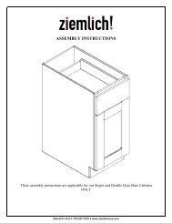 ASSEMBLY INSTRUCTIONS - Cabinets To Go
