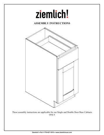 ASSEMBLY INSTRUCTIONS - Cabinets To Go