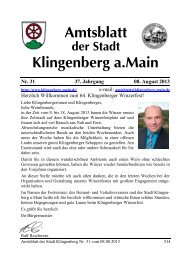 aktuelle Ausgabe - Klingenberg am Main