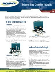 Mechanical Burner Combustion Testing Kits