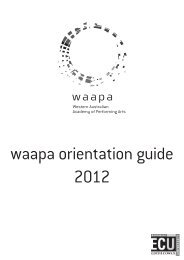 waapa orientation guide 2012 - Western Australian Academy of ...