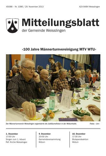 Mitteilungsblatt - Weisslingen