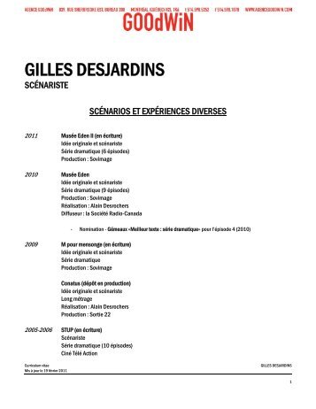 GILLES DESJARDINS - Agence Goodwin