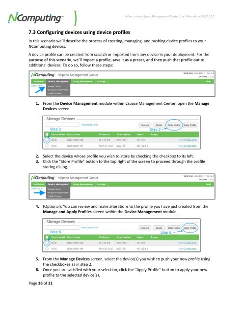 vSpace Management Center for the N-series