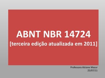 Atualizacao ABNT NBR 14724 2011.pdf - FESP