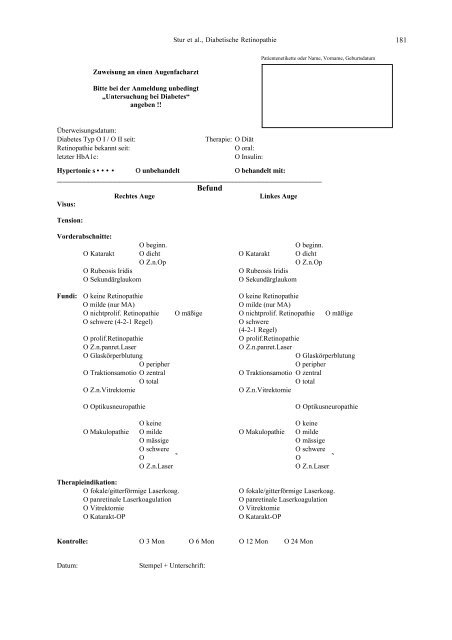 Diabetische Augenerkrankungen: Diagnose, Therapie und ...