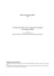 Il calcolo del Public Sector Comparator nel settore dei ... - UTFP