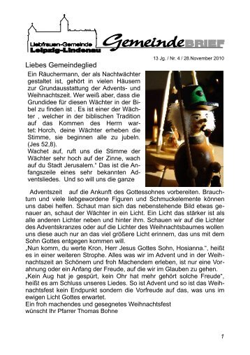 Liebes Gemeindeglied - Liebfrauen Leipzig-Lindenau