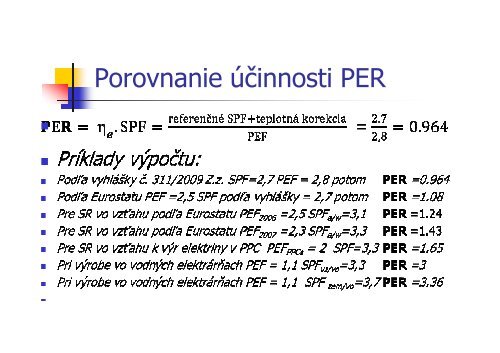 EnergetickÃ¡ efektÃ­vnosÅ¥ a vyuÅ¾Ã­vanie tepelnÃ½ch Äerpadiel podÄ¾a noriem