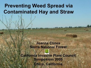 Preventing weed spread via contaminated hay and straw - Cal-IPC