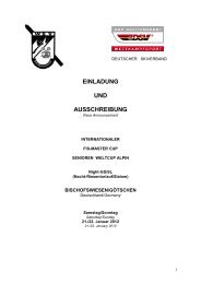 EINLADUNG UND AUSSCHREIBUNG - International Ski Federation