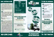To Call BusLink: 862-LINK (5465) - Nashville MTA