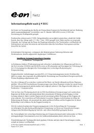 Informationspflicht nach Â§ 9 EEG - E.ON Netz GmbH
