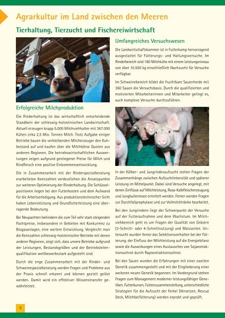 Jahresbericht 2011 - Landwirtschaftskammer Schleswig-Holstein