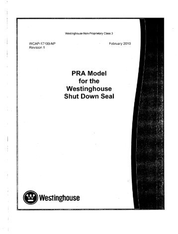 WCAP-17100-NP Rev. 1 PRA Model - Public Access Portal