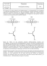 Transistor Tutorium - Gdanielak.de