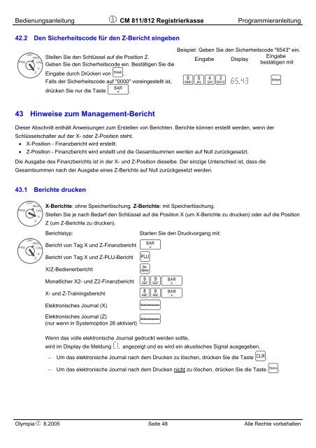 CM 811/812 Bedienungsanleitung Programmieranleitung