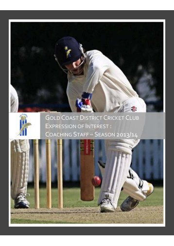 gold coast district cricket club expression of interest - Queensland ...