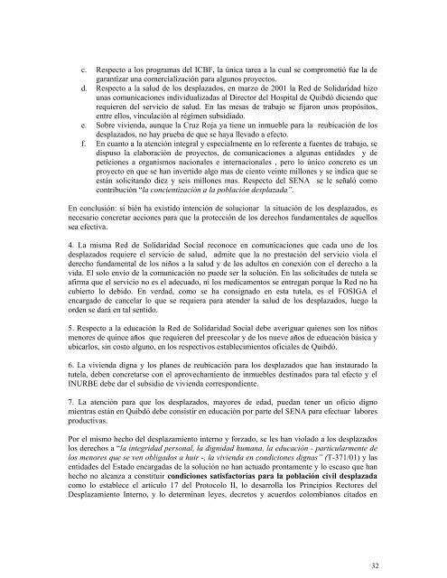 Sentencia T-098/02 Luz Mosquera Aluma y otros v. Red de ... - Acnur