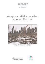Analys av riskfaktorer efter stormen Gudrun