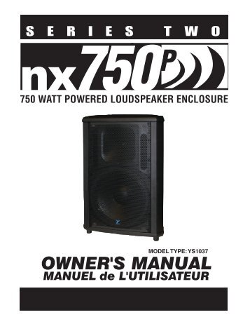 OWNER'S MANUAL - Yorkville Sound