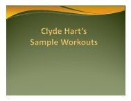 Clyde Hart's Sample Workouts - USTFCCCA