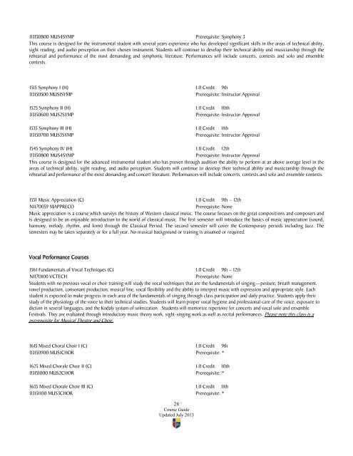 JPIIHS 2013-14 Course Guide - John Paul II HS