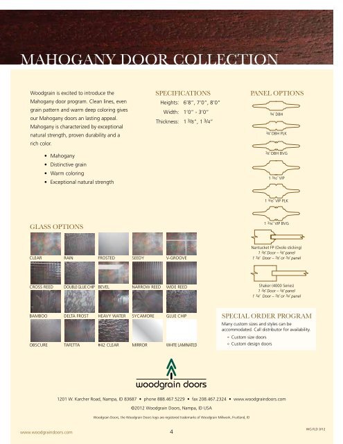 MAHOGANY DOOR COLLECTION