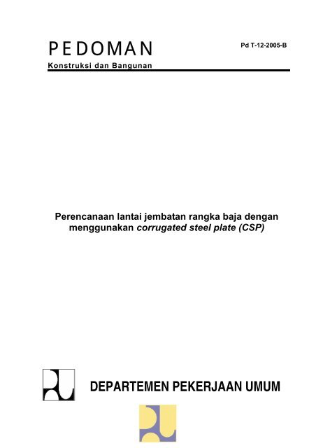 Pd T 12 2005 B Departemen Pekerjaan Umum