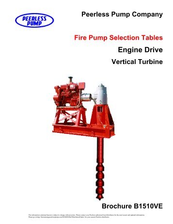 Brochure B1510 Diesel Drive Vertical Turbine Fire ... - Peerless Pump