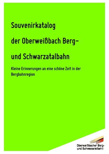 Souvenirkatalog - Oberweißbacher Bergbahn