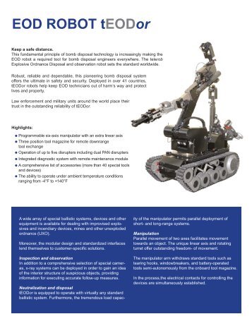 EOD ROBOT tEODor - API Technologies