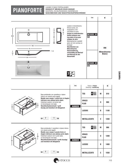 Stocco Preisliste 2013 - Duschking