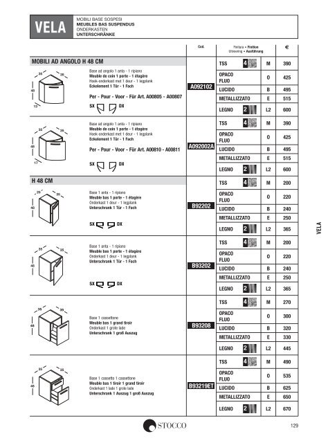 Stocco Preisliste 2013 - Duschking