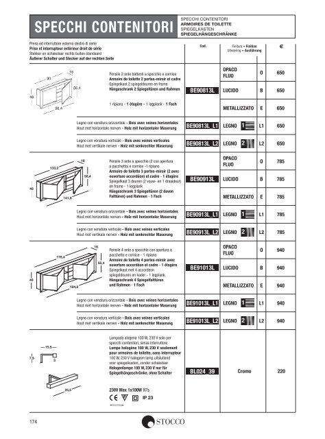 Stocco Preisliste 2013 - Duschking