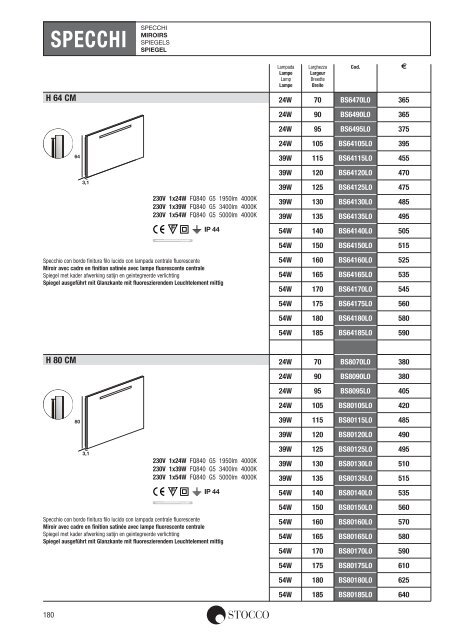 Stocco Preisliste 2013 - Duschking