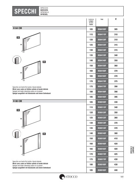 Stocco Preisliste 2013 - Duschking