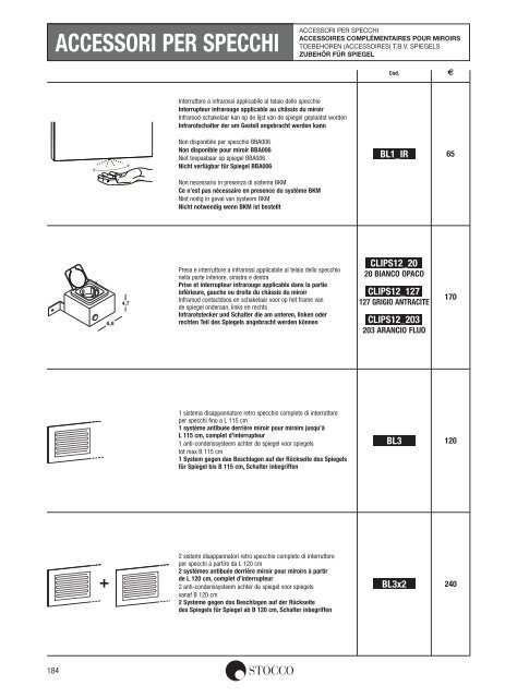 Stocco Preisliste 2013 - Duschking