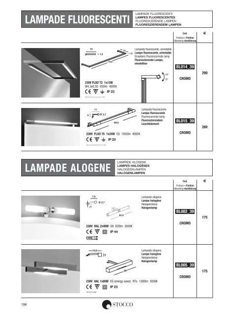 Stocco Preisliste 2013 - Duschking