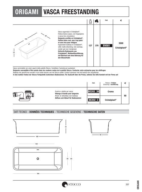 Stocco Preisliste 2013 - Duschking