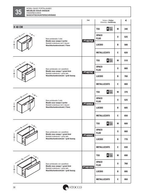 Stocco Preisliste 2013 - Duschking