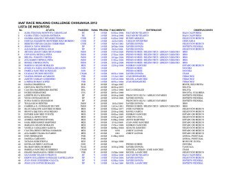 iaaf race walking challenge chihuahua 2012 lista de inscritos