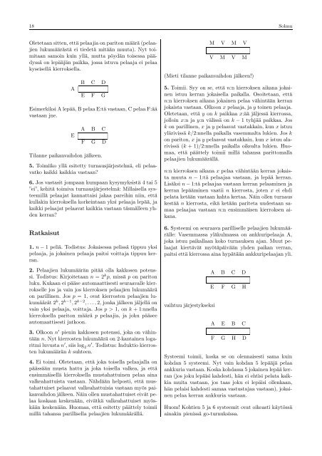 Solmu 2/2005 - Matematiikkalehti Solmu - Helsinki.fi