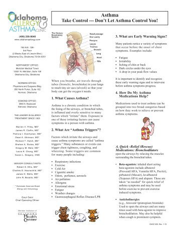 Asthma Take Control - Oklahoma Allergy and Asthma Clinic