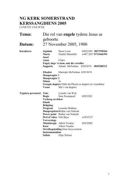 SOMERSTRAND KERSSANGDIENS 2005 ENGELE.pdf - NG Kerk ...